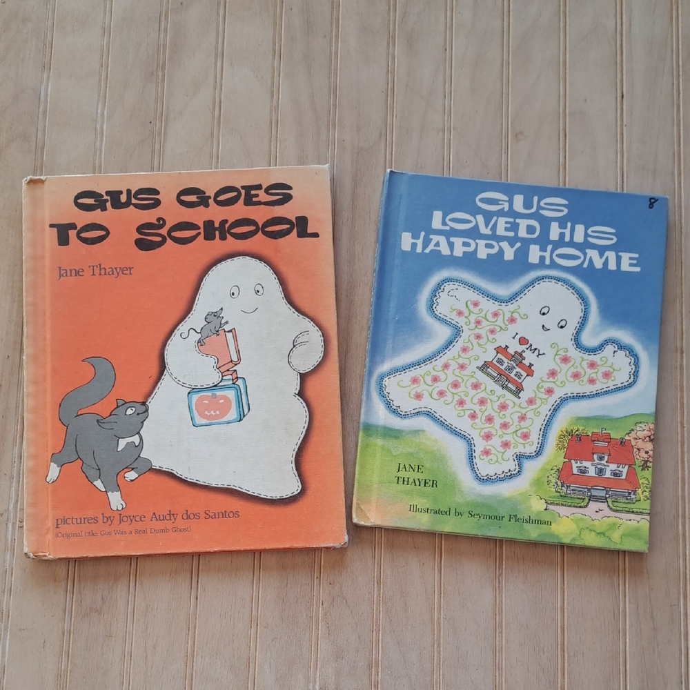 Gus the Friendly Ghost Books Lot of 2 Jane Thayer Vintage Children’s HC